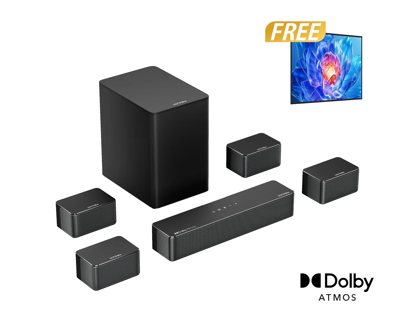 Poseidon D80 Dolby Atmos Soundbar + Free Gift - Image 4