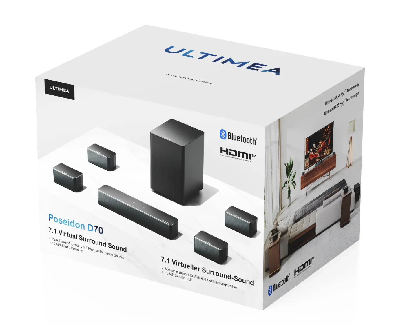 Poseidon D70 7.1 Soundbar Remote Control - Image 6